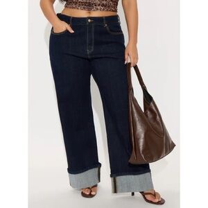 S.O.N.G. Dark Blue Low Rise Baggy Jeans